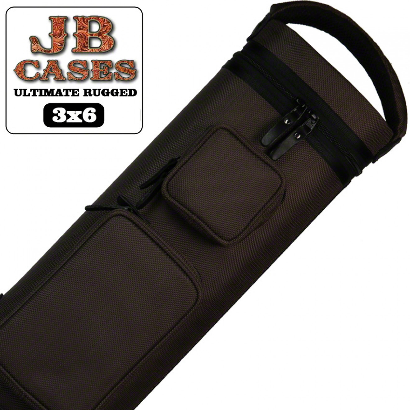 JB Ultimate Rugged brown 3/6 Pool Cue Case