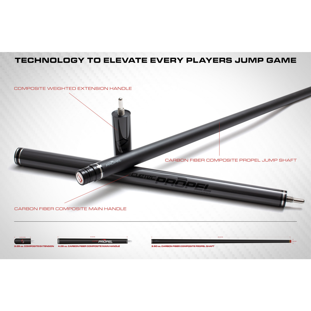 Cuetec Cynergy Galaxy Propel Carbon Fiber Jump Queue