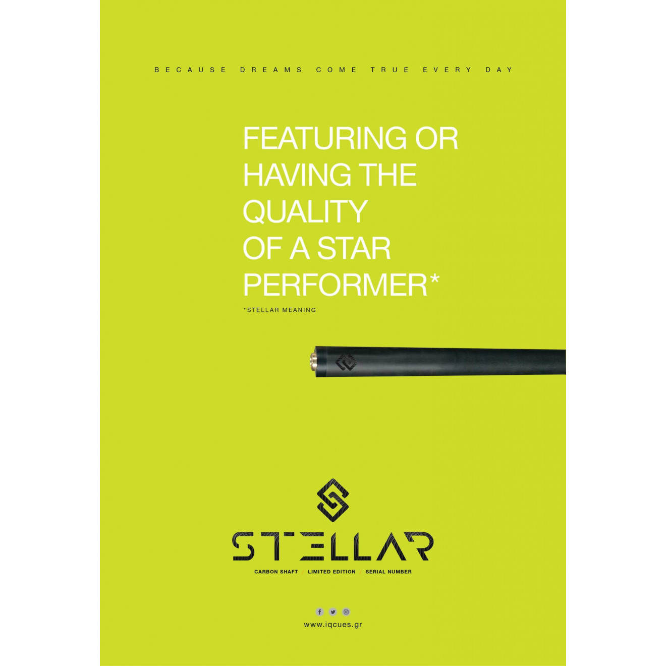 IQ STELLAR Carbon Oberteil Poolbillard UniLoc, Queuespitze