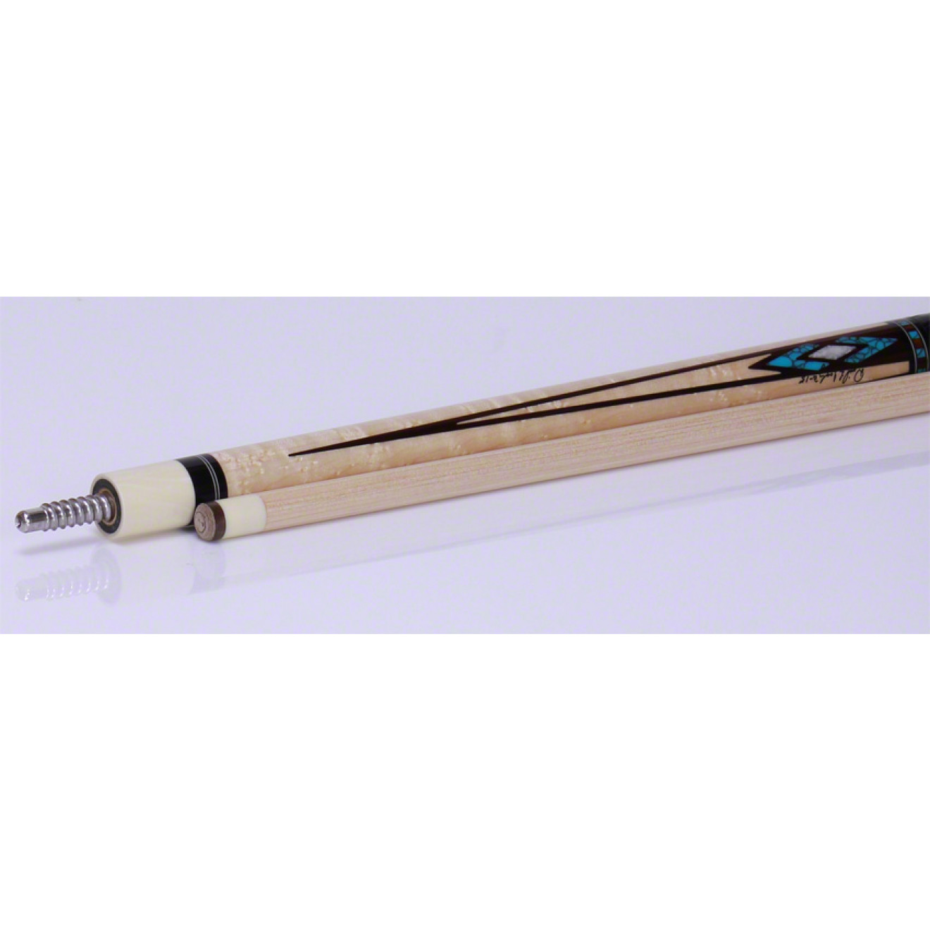 Jacoby HB5 Birdseye Maple Turquoise Poolbillard Queue
