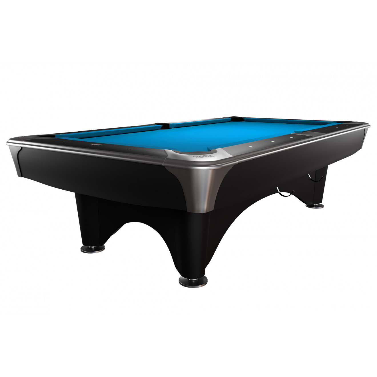 Dynamic IV Billardtisch matt schwarz mit Tournament blue Tuch
