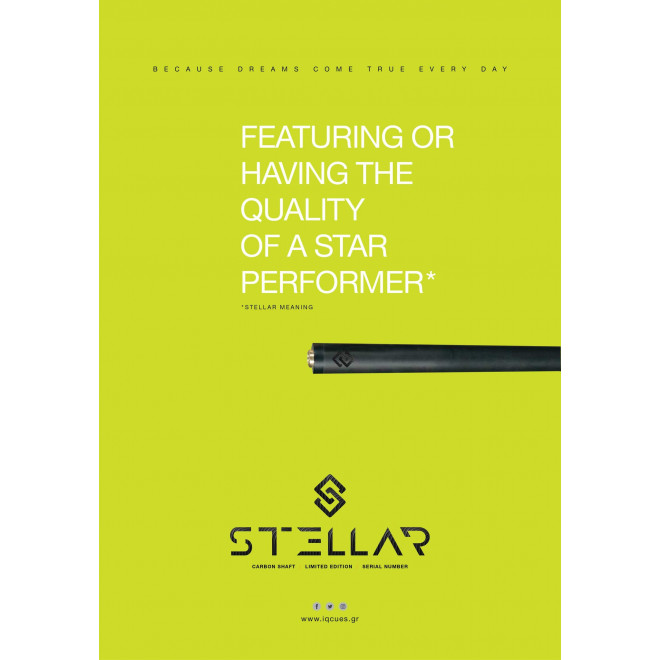 IQ STELLAR Carbon Oberteil Poolbillard UniLoc, Queuespitze