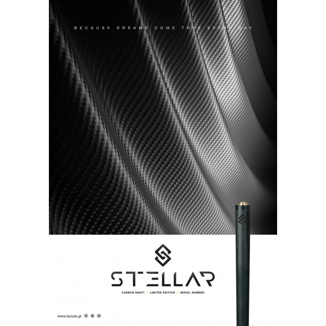 IQ STELLAR Carbon Oberteil Poolbillard UniLoc, Queuespitze