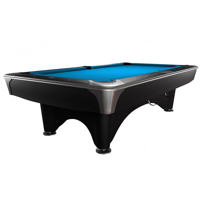Dynamic IV Billardtisch matt schwarz mit Tournament blue Tuch