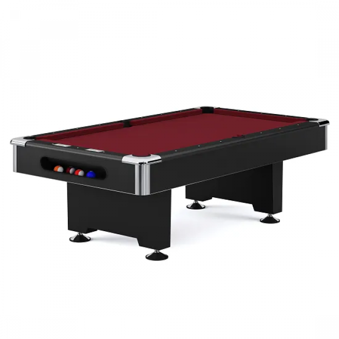Billardtisch POOL Pro Club 8ft. schwarz - rot