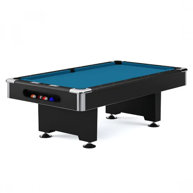 Billardtisch POOL Pro Club 8ft. schwarz - tournament blue