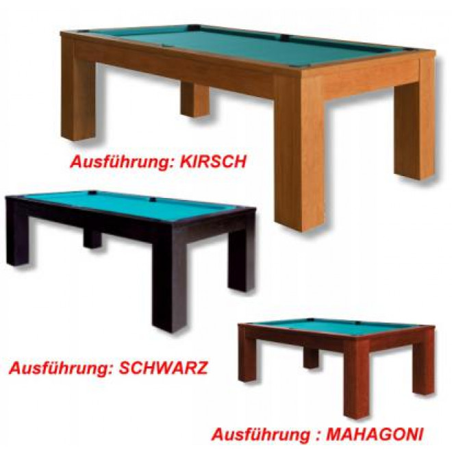 Billiard table Trento, 8ft, black, Playing field: 226 x 113 cm