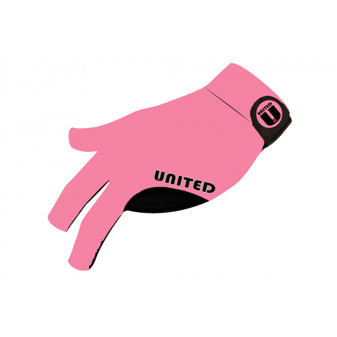 Billiard Glove, United, Left hand, PINK-BLACK, Size S